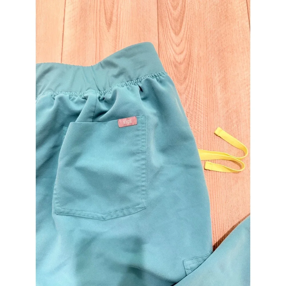FIGS Zamora Jogger‎ Scrub Pants Teal Blue Neon Drawstring 3XL 1SW200002 Mens